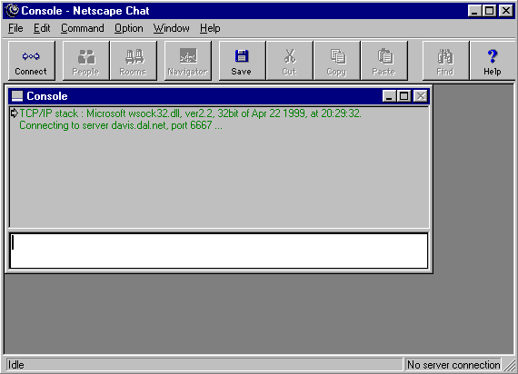 Screenshot of Netscape Chat